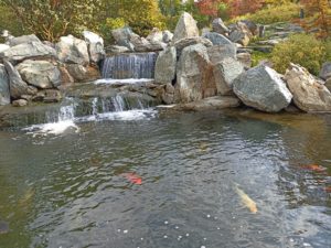 Японский сад. Тройной водопад